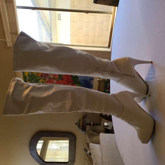 OTK White Boots - Picture 1 of 6